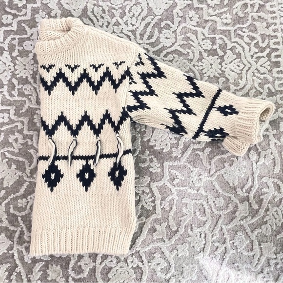 Zara Fancy Collection Wool Blend Tassel Sweater - Picture 9 of 11